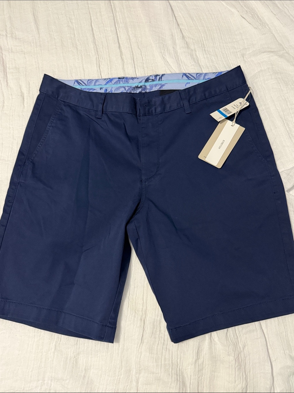 Tommy Bahama Navy Flat-Front Performance Shorts